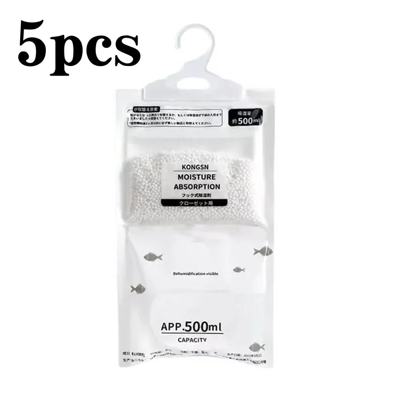 Moisture Absorber Hanging Bags — Wardrobe Dehumidifier