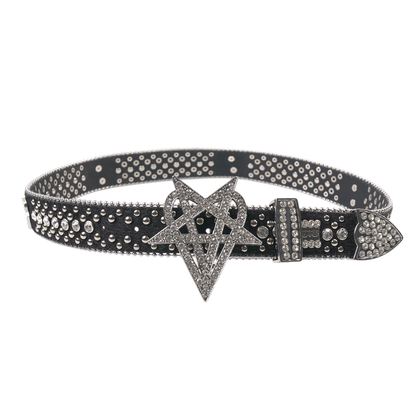 "OVD STUDDED BELT" - SILVER