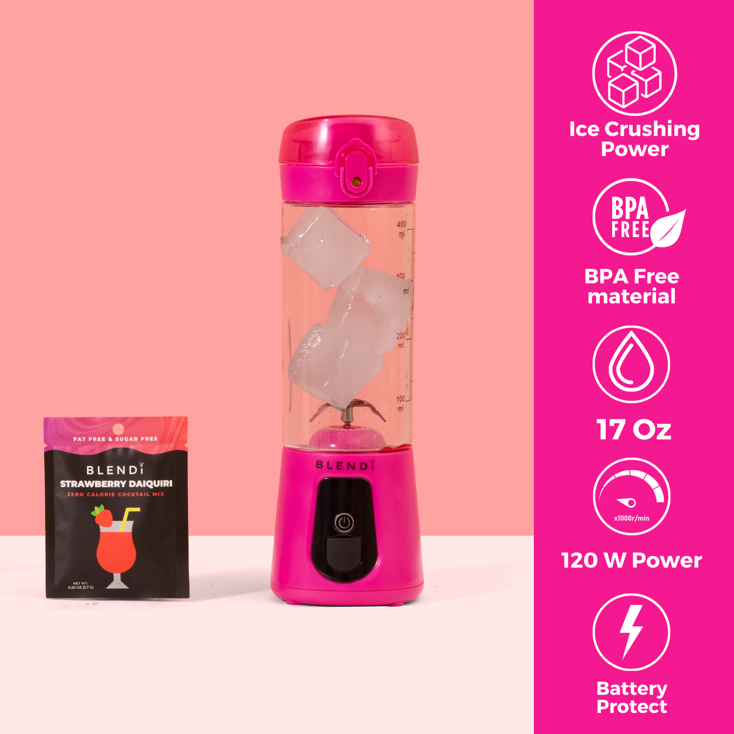 Pro+ Ice Crushing Portable Blender (17oz)