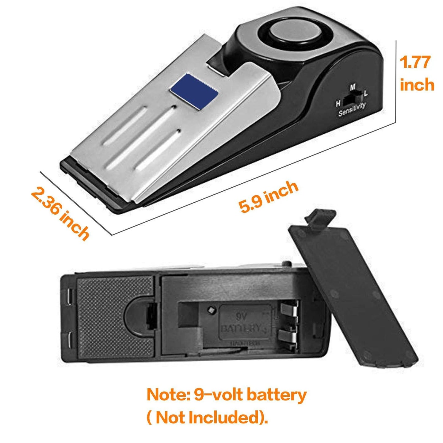 Portable Door Stopper Security Alarm (3-Pack) – 120dB Wedge Door Stop