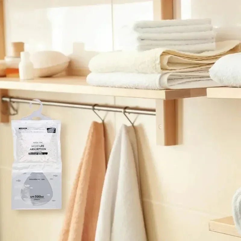 Moisture Absorber Hanging Bags — Wardrobe Dehumidifier