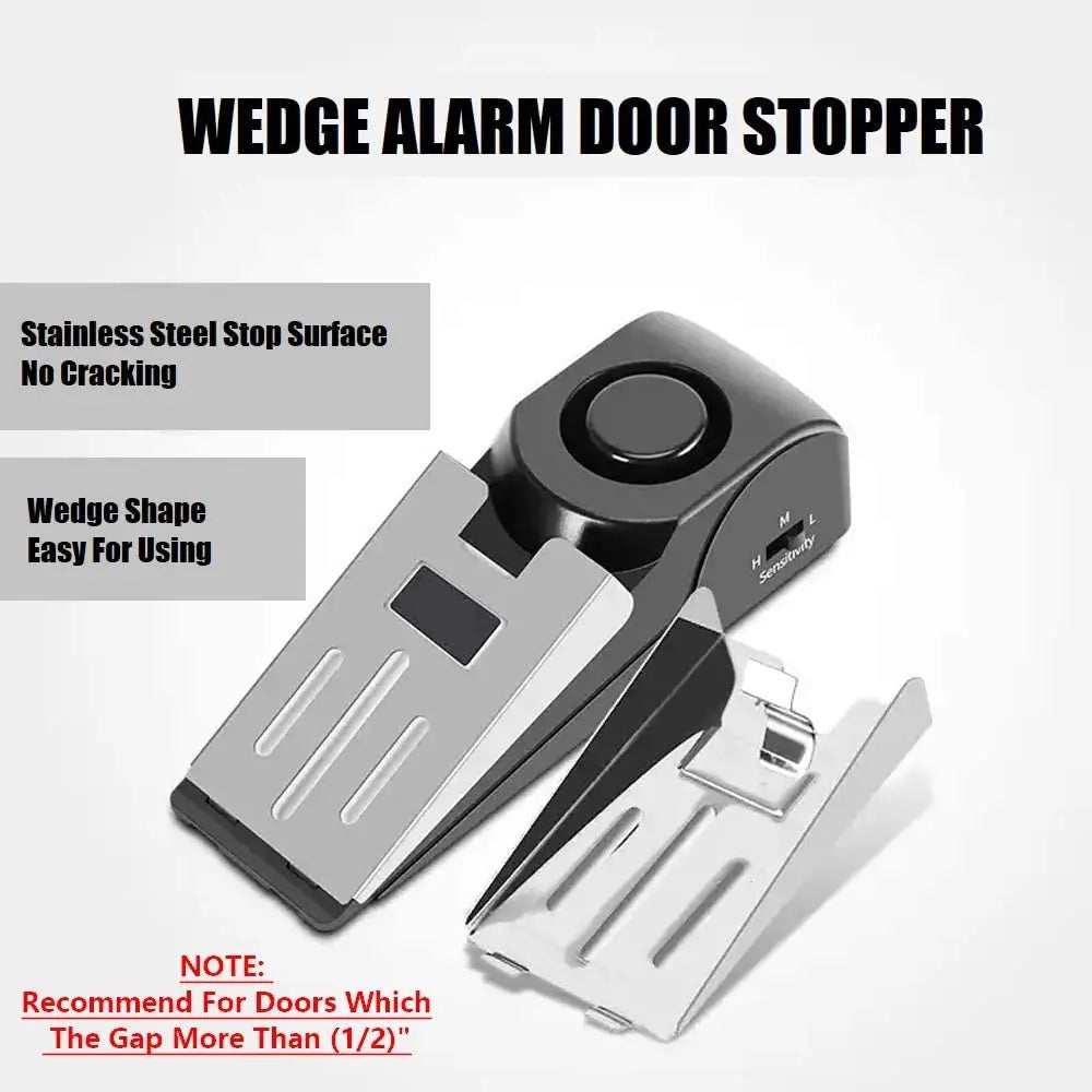 Portable Door Stopper Security Alarm – 120dB Wedge Door Stop