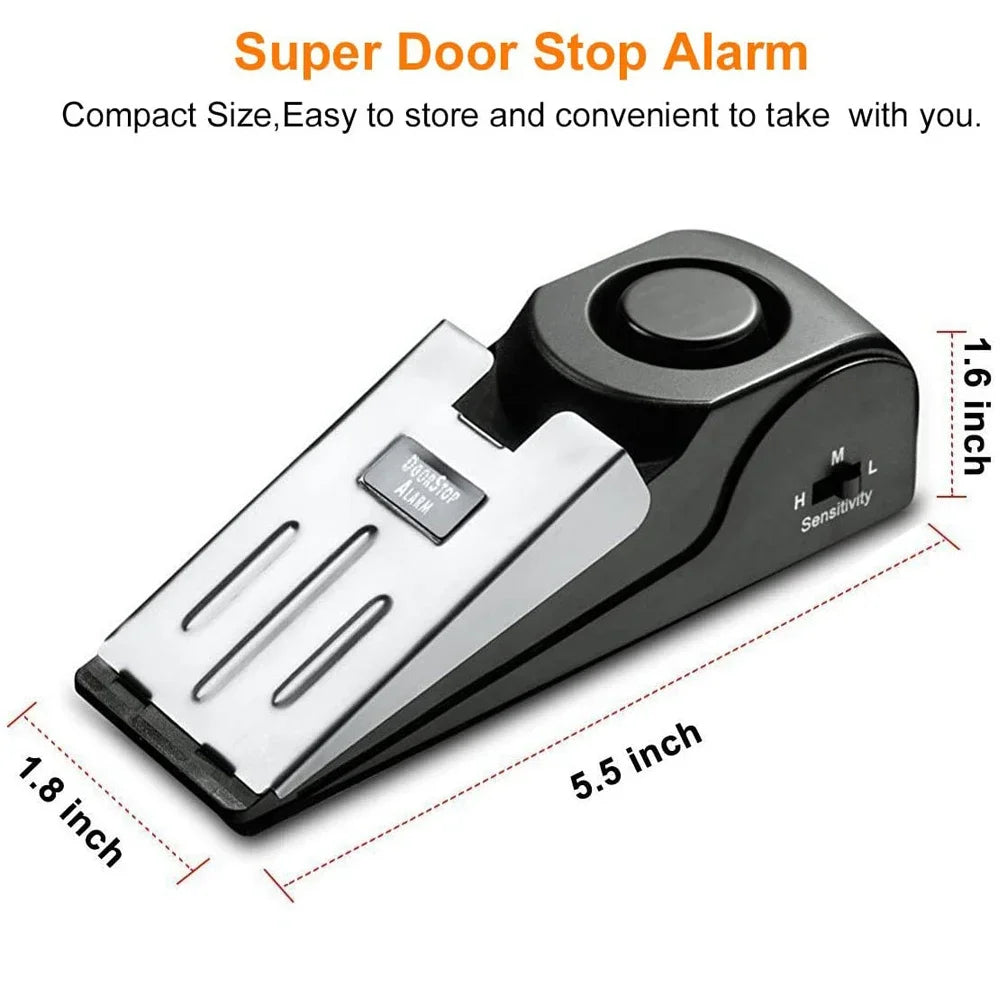 Portable Door Stopper Security Alarm – 120dB Wedge Door Stop
