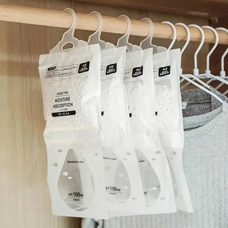 Moisture Absorber Hanging Bags — Wardrobe Dehumidifier