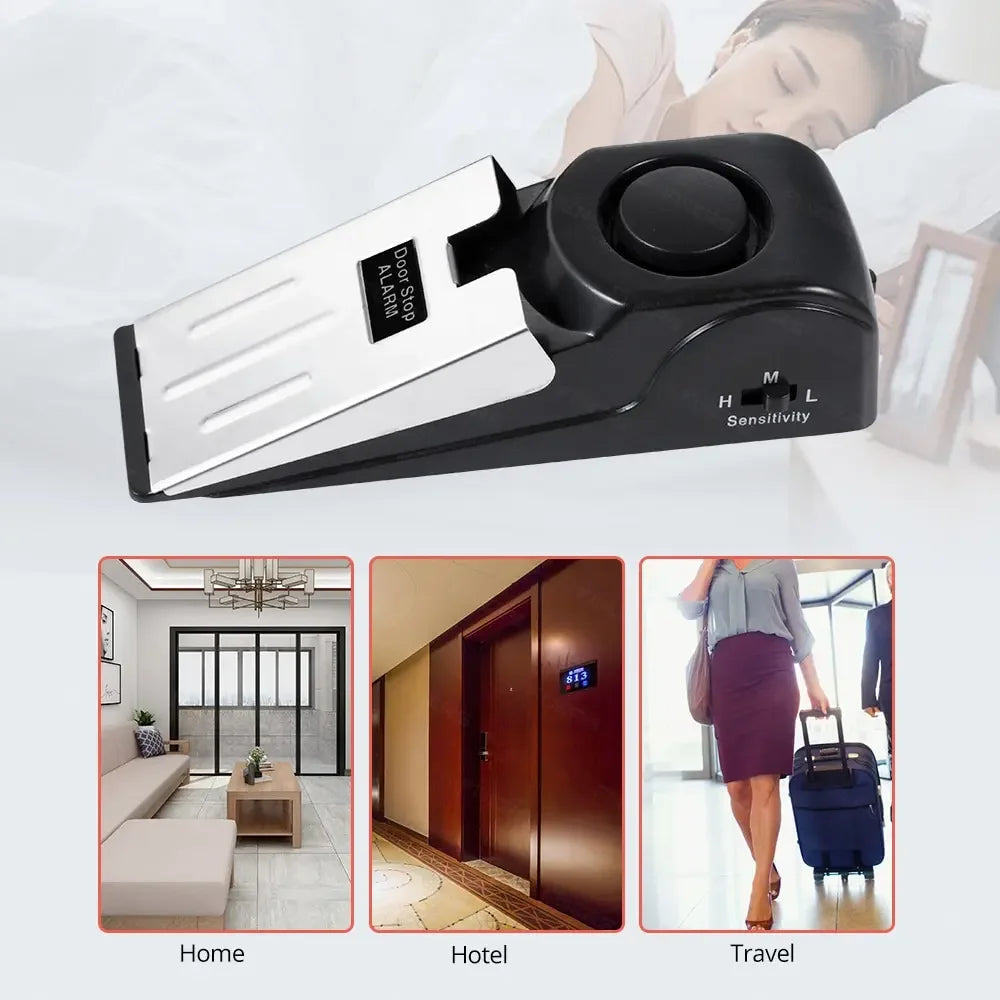 Wireless Door Stopper Security Alarm (2-Pack) – 120dB Wedge Door Stop